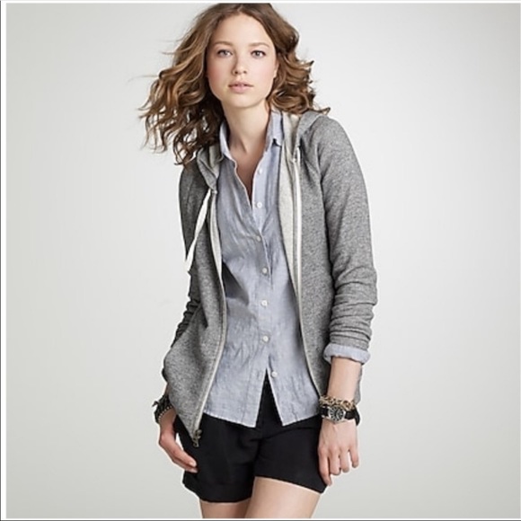 J. Crew Sweaters - J. Crew gray zip up hoodie size Xs